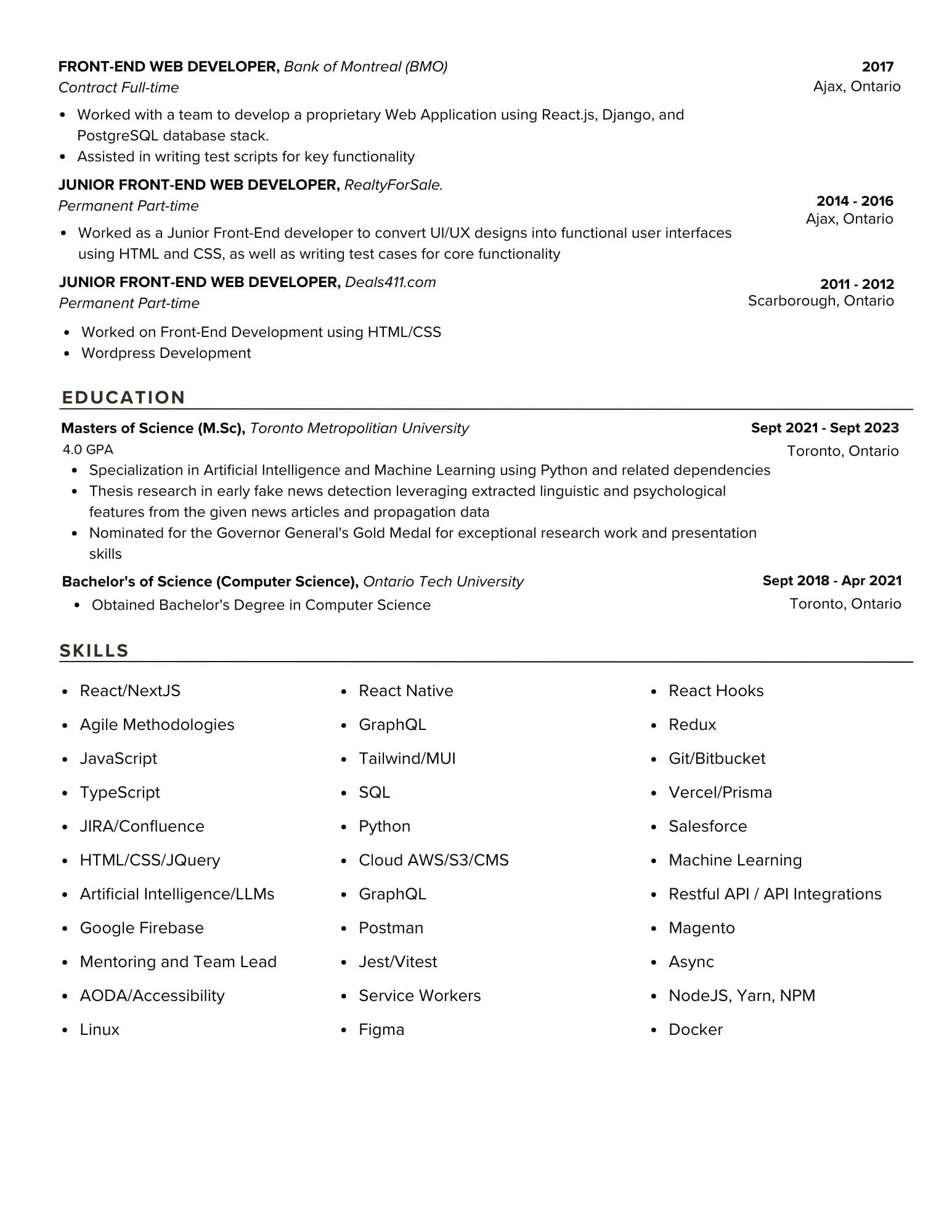 Keshopan's Resume Page Two