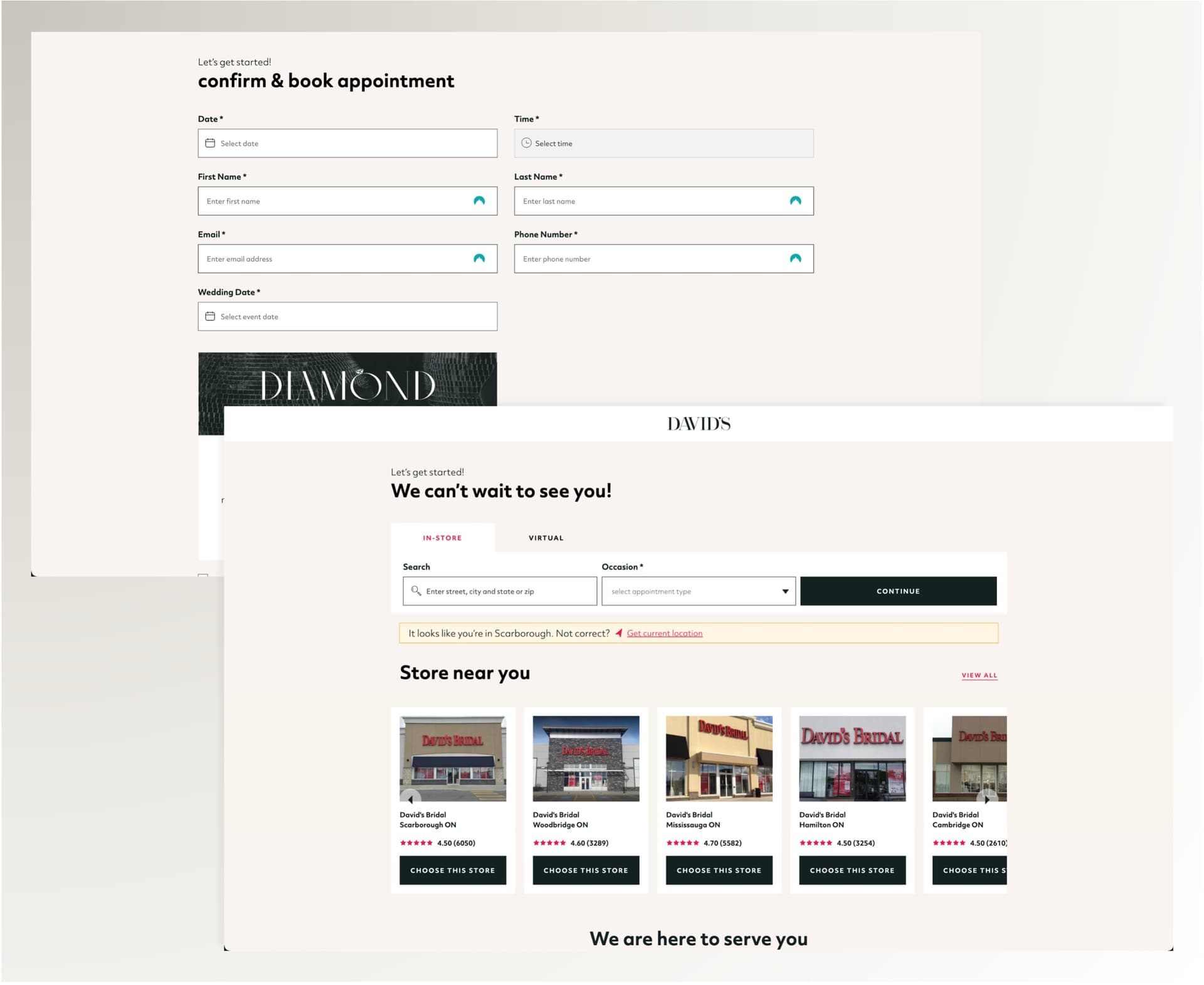 David's Bridal - project screenshot 1