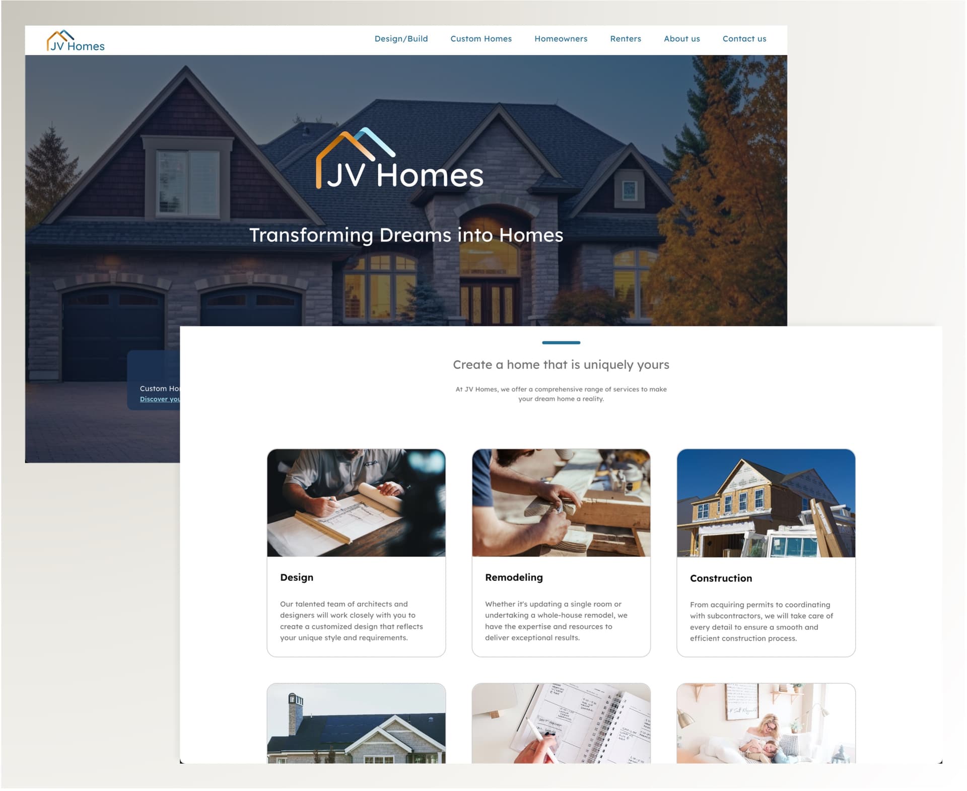 JV Homes - project screenshot 1